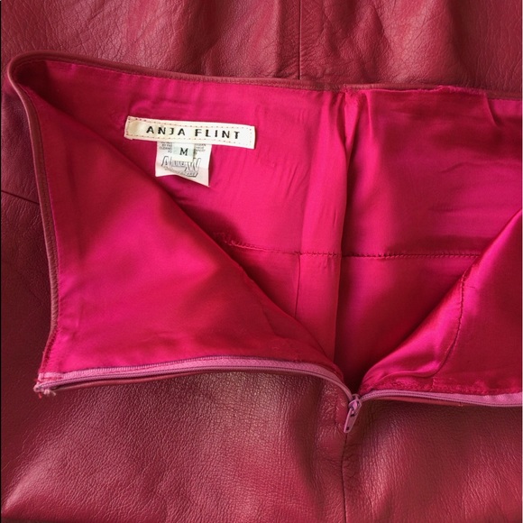SALE!!! Vintage Anja Flint Leather Skirt - Picture 2 of 4